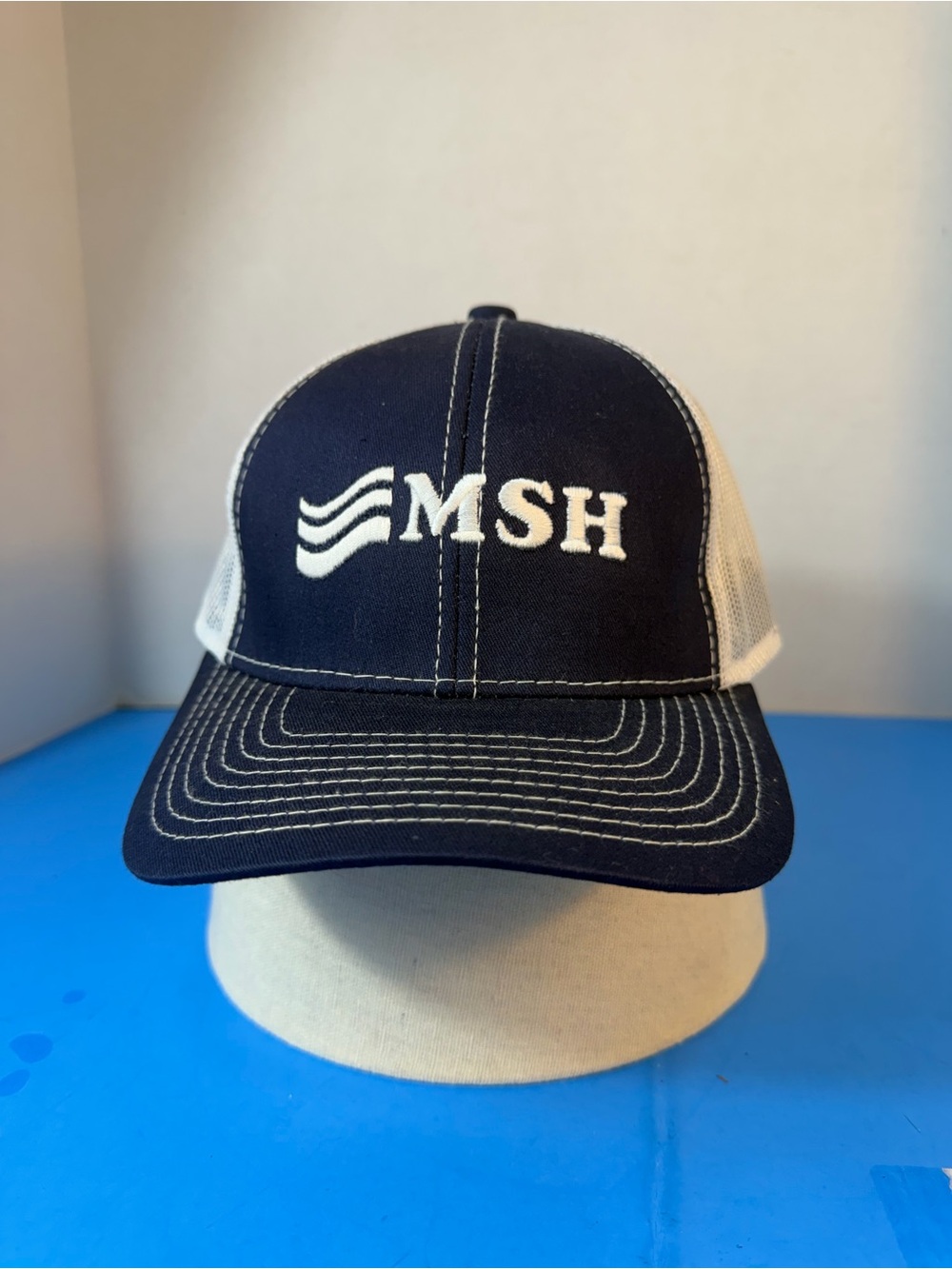 Navy and White Trucker Hat - Men's Swim